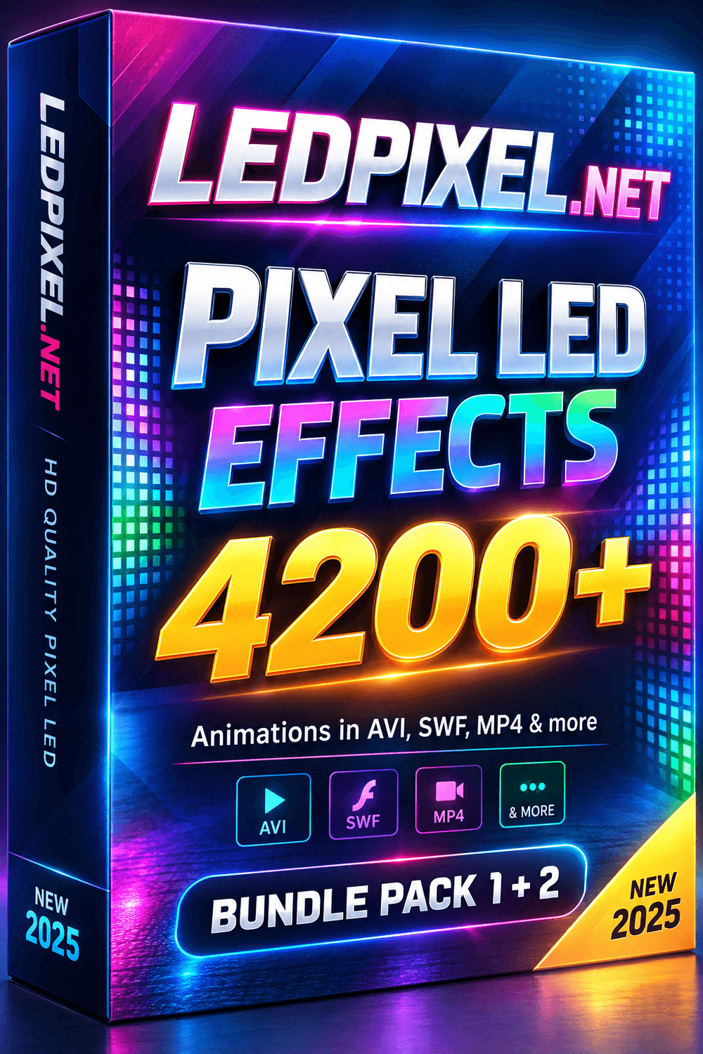 Bundle 4200+ — Pack 1 + Pack 2 combined pixel LED collection preview